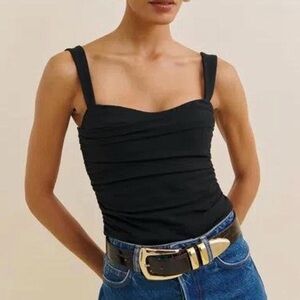 Reformation • Trish Tank Black Camisole Top